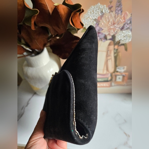 Henri Bendel Suede Flap Clutch GUC - Picture 6 of 13